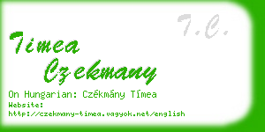 timea czekmany business card