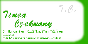 timea czekmany business card